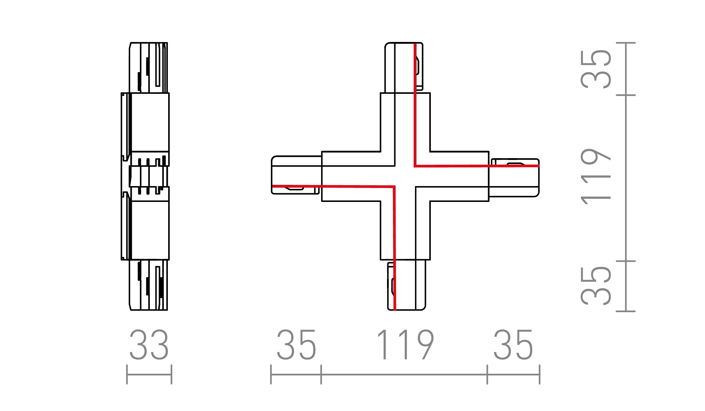 EUTRAC ΣΥΝΔΕΤΗΡΑΣ X - Product sketch