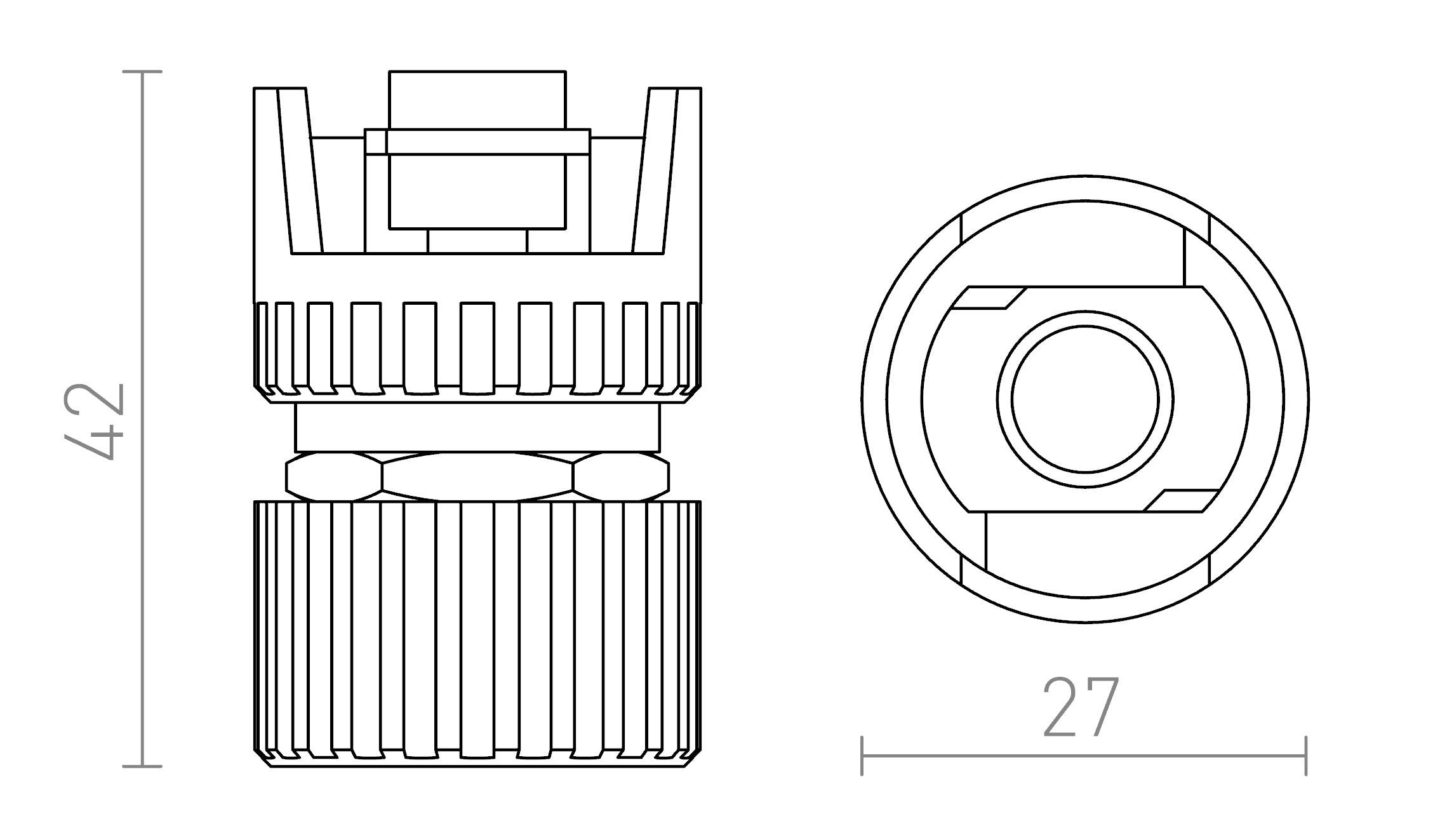 EUTRAC ΜΗΧΑΝΙΚΟΣ ADAPTER - Product sketch