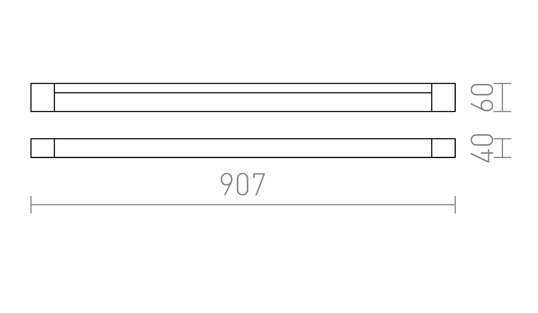 PERISA 90 Επιτοίχιος λαμπτήρας - Product sketch