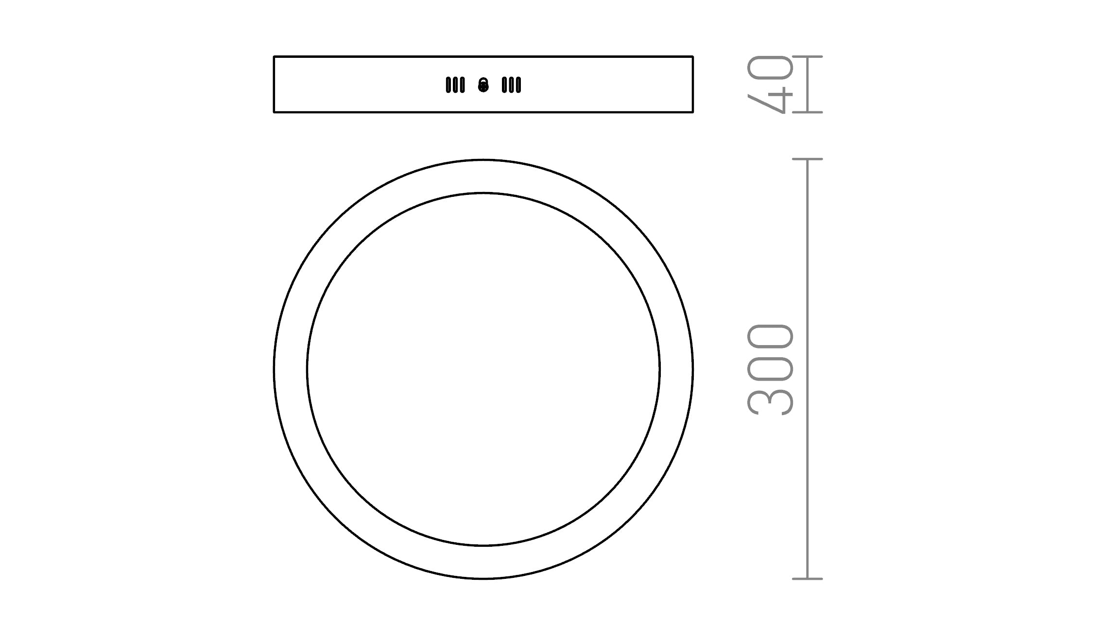 SLENDER R 30 ΕΠΙΦΑΝΕΙΑΣ - Product sketch