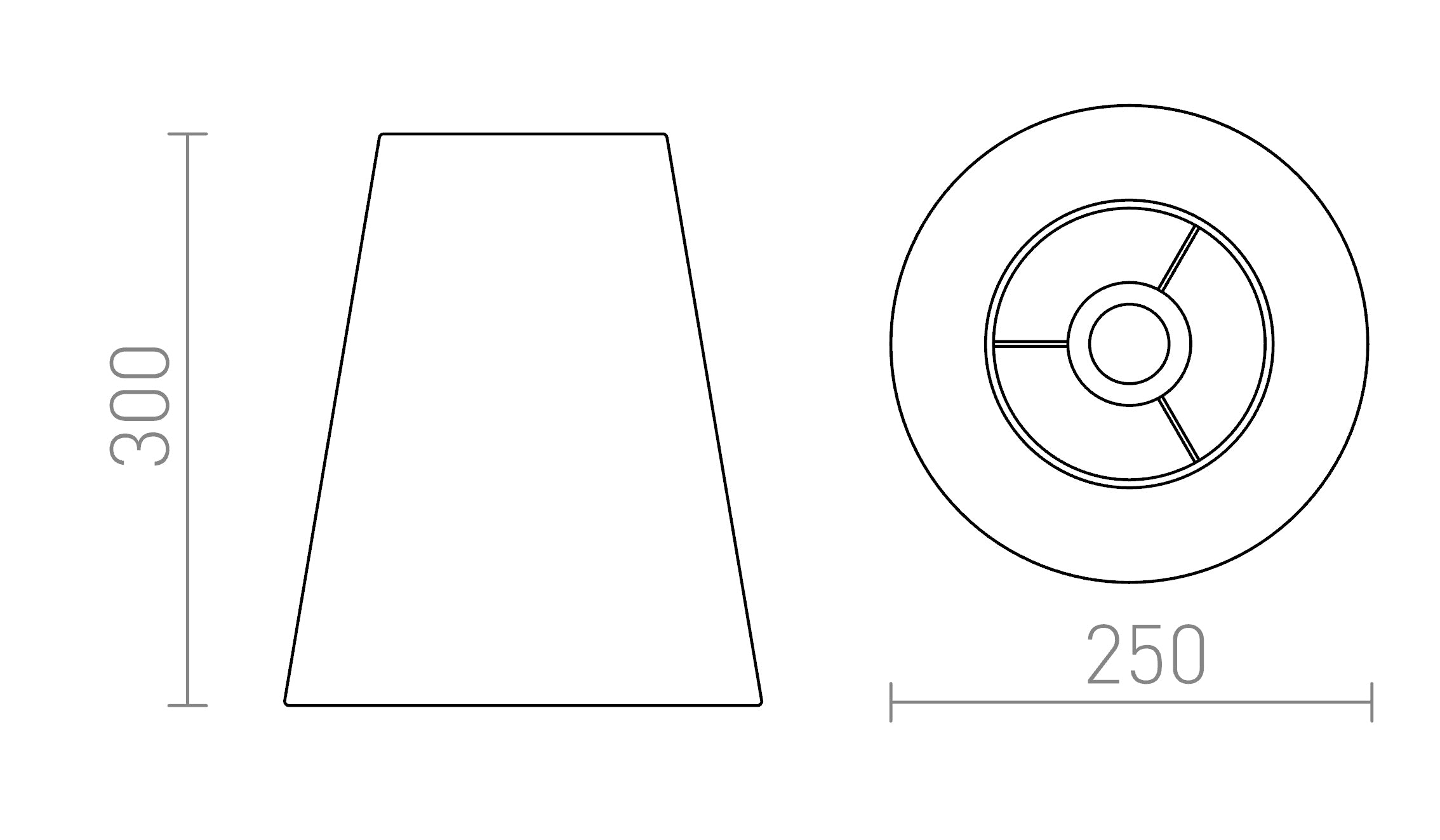 CONNY 25/30 επιτραπέζιο αμπαζούρ - Product sketch
