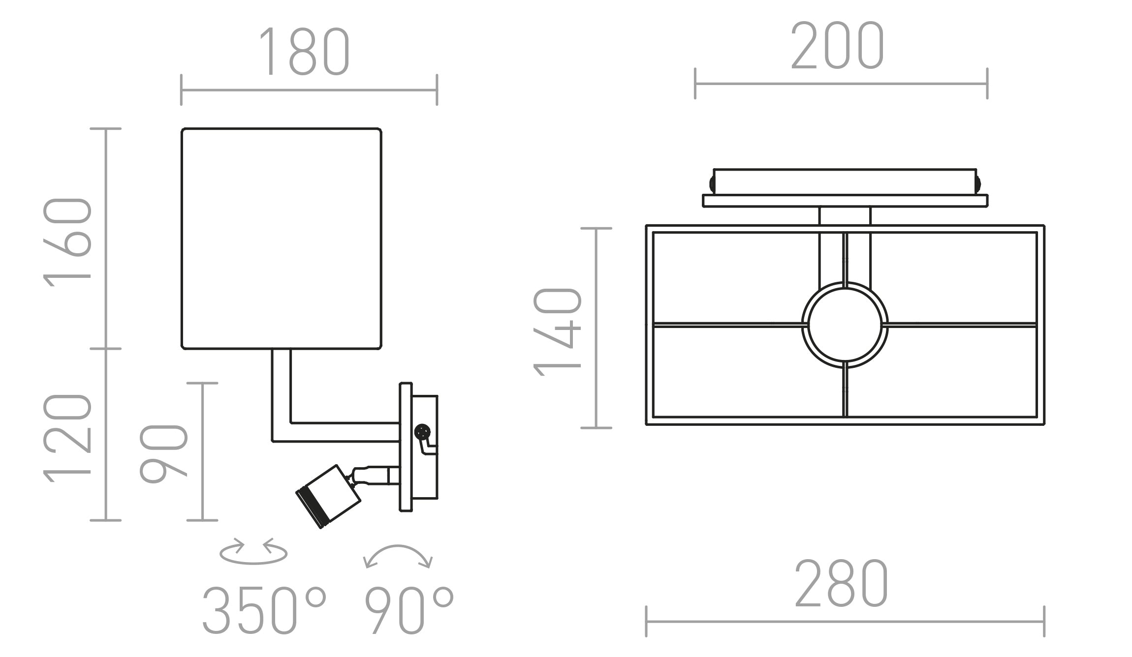 PLAZA ΜΕ ΦΩΣ ΑΝΑΓΝΩΣΗΣ - Product sketch