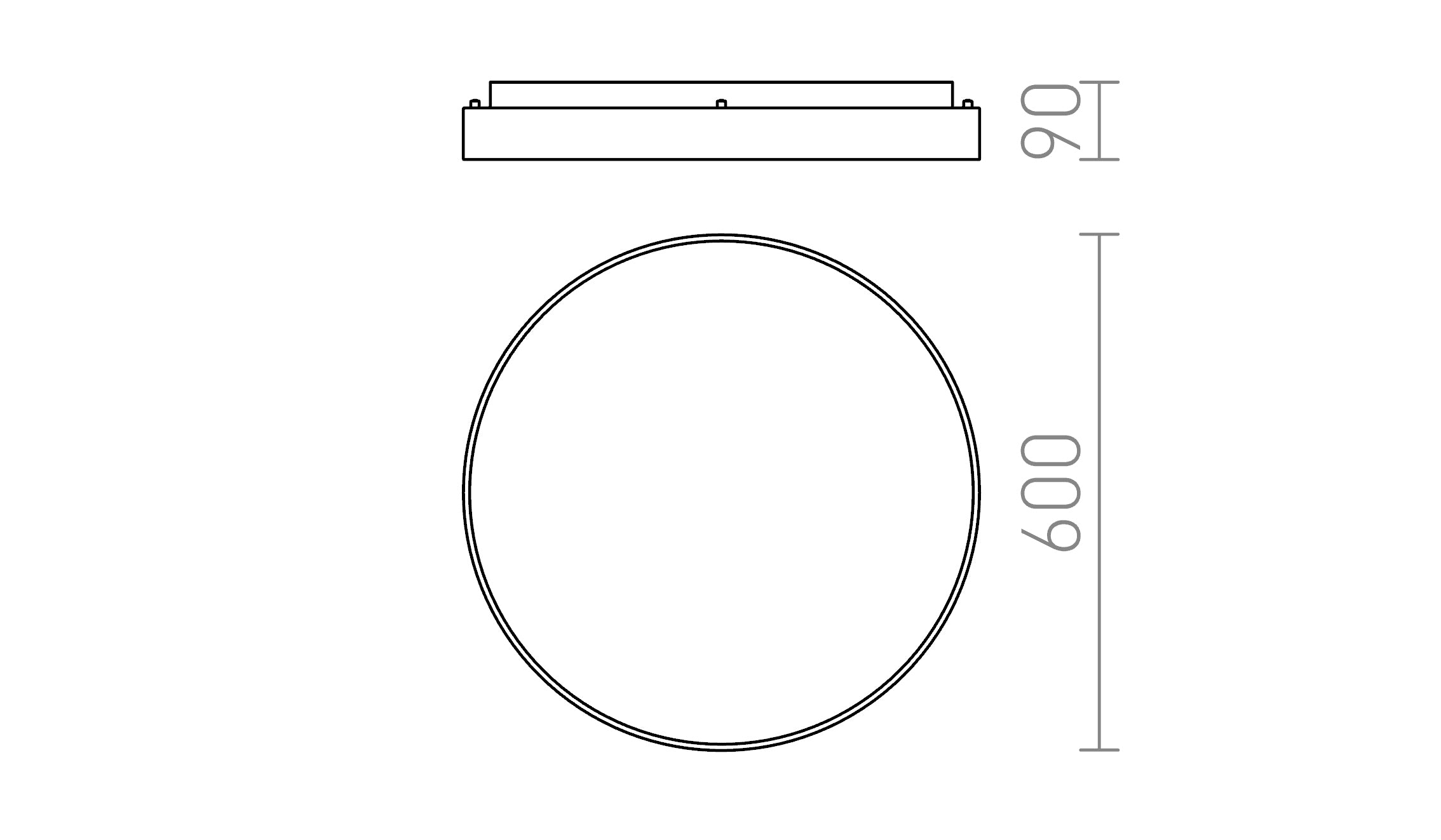 MENSA R 60 ΟΡΟΦΗΣ - Product sketch