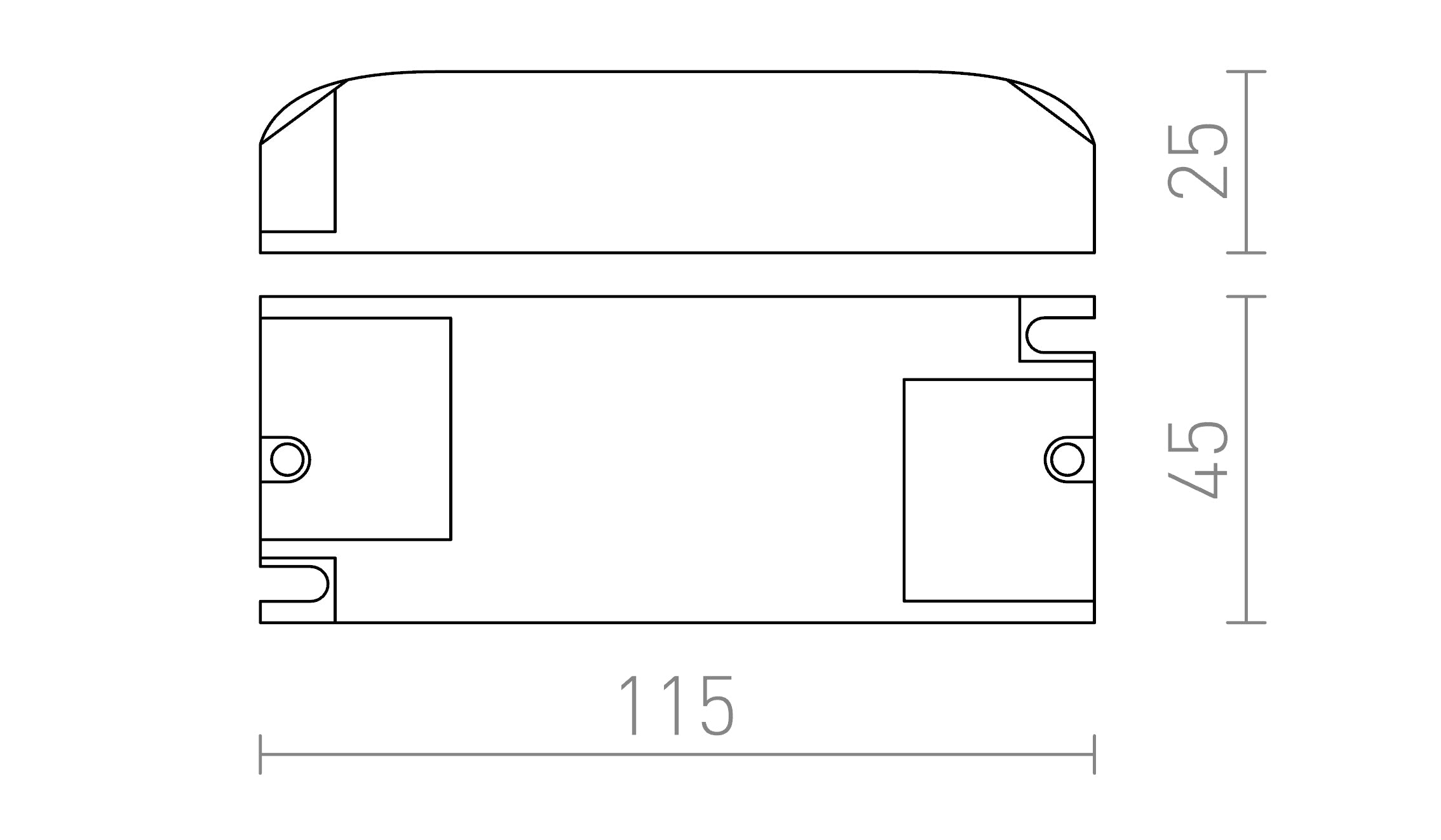 ΤΡΟΦΟΔΟΤΙΚΟ 350mA 3-8W - Product sketch