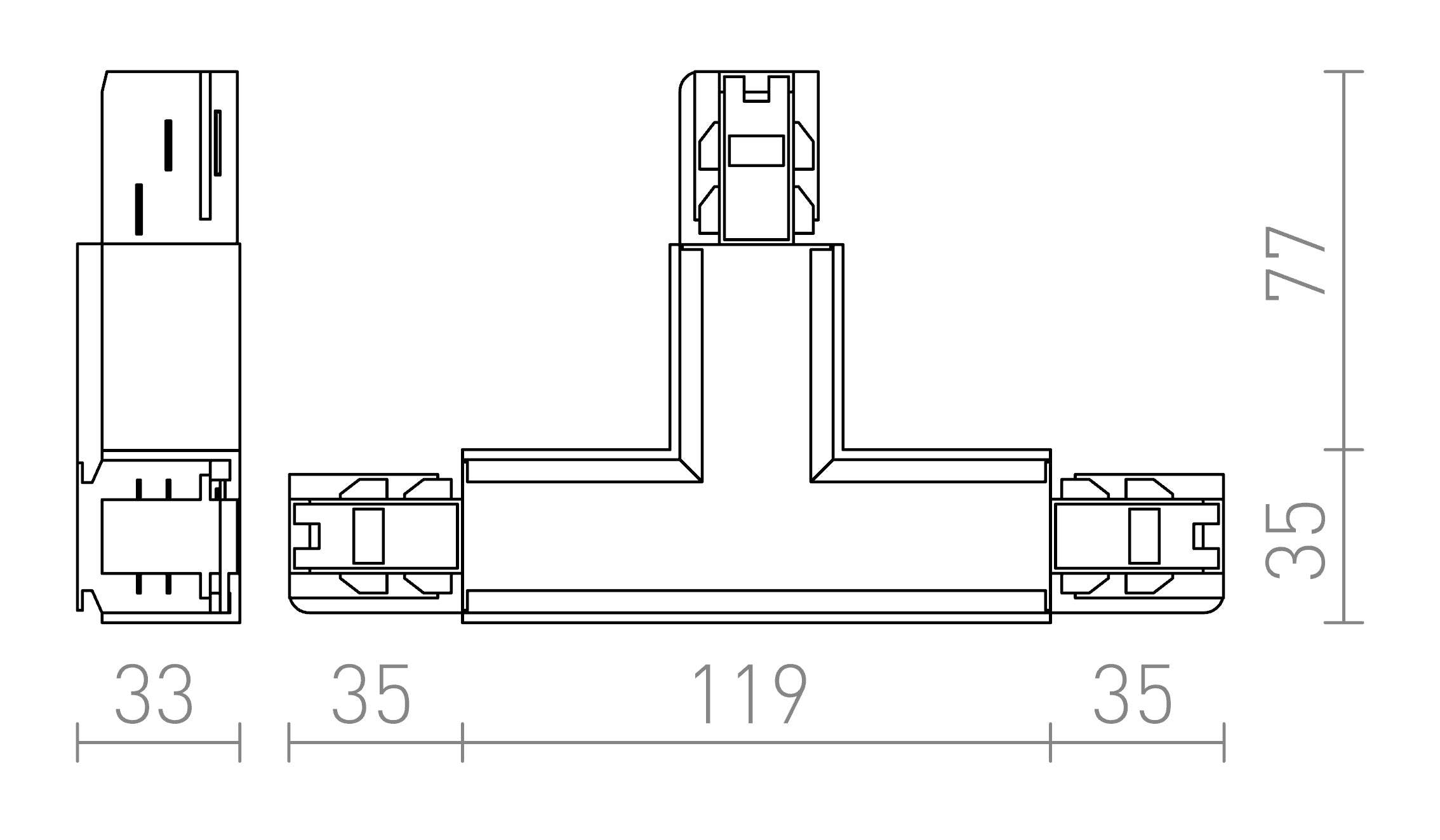 ΣΥΝΔΕΤΗΡΑΣ Τ EUTRAC, (ΔΕΞΙΑ ΠΟΛΙΚΟΤΗΤΑ) - Product sketch