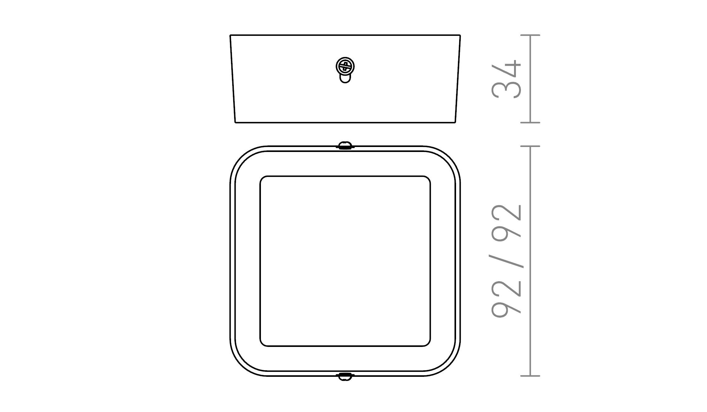 HUE SQ 9 DIMM ΟΡΟΦΗΣ - Product sketch