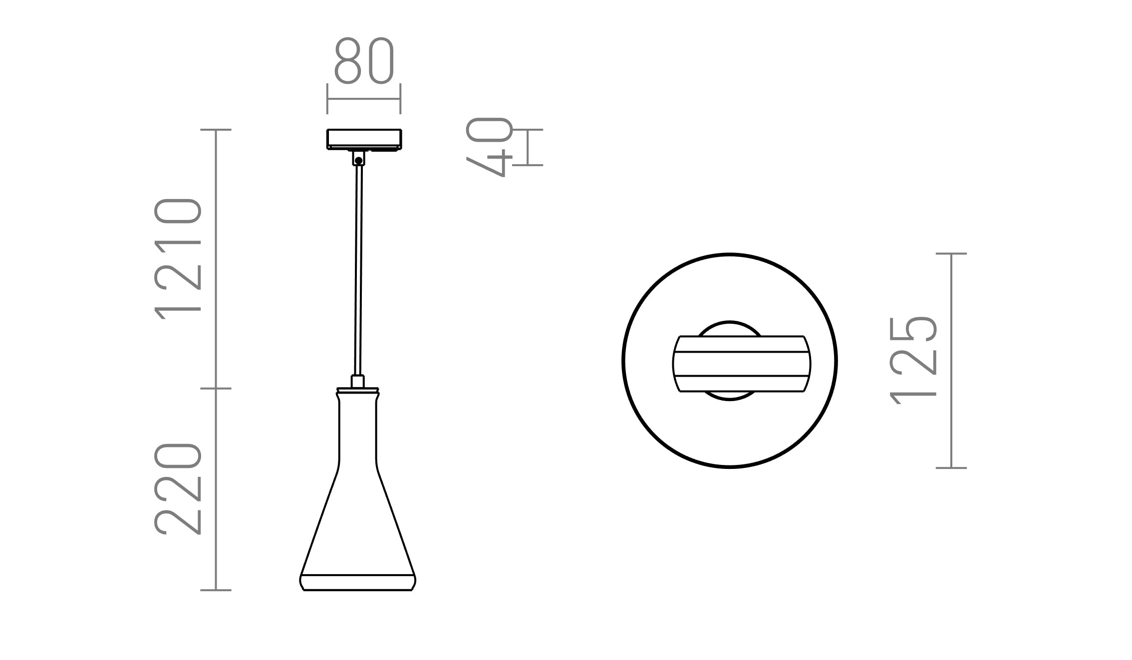 PULIRE CON ΓΙΑ ΡΑΓΑ ΦΩΤΙΣΜΟΥ ΜΟΝΟΥ ΚΥΚΛΩΜΑΤΟΣ - Product sketch