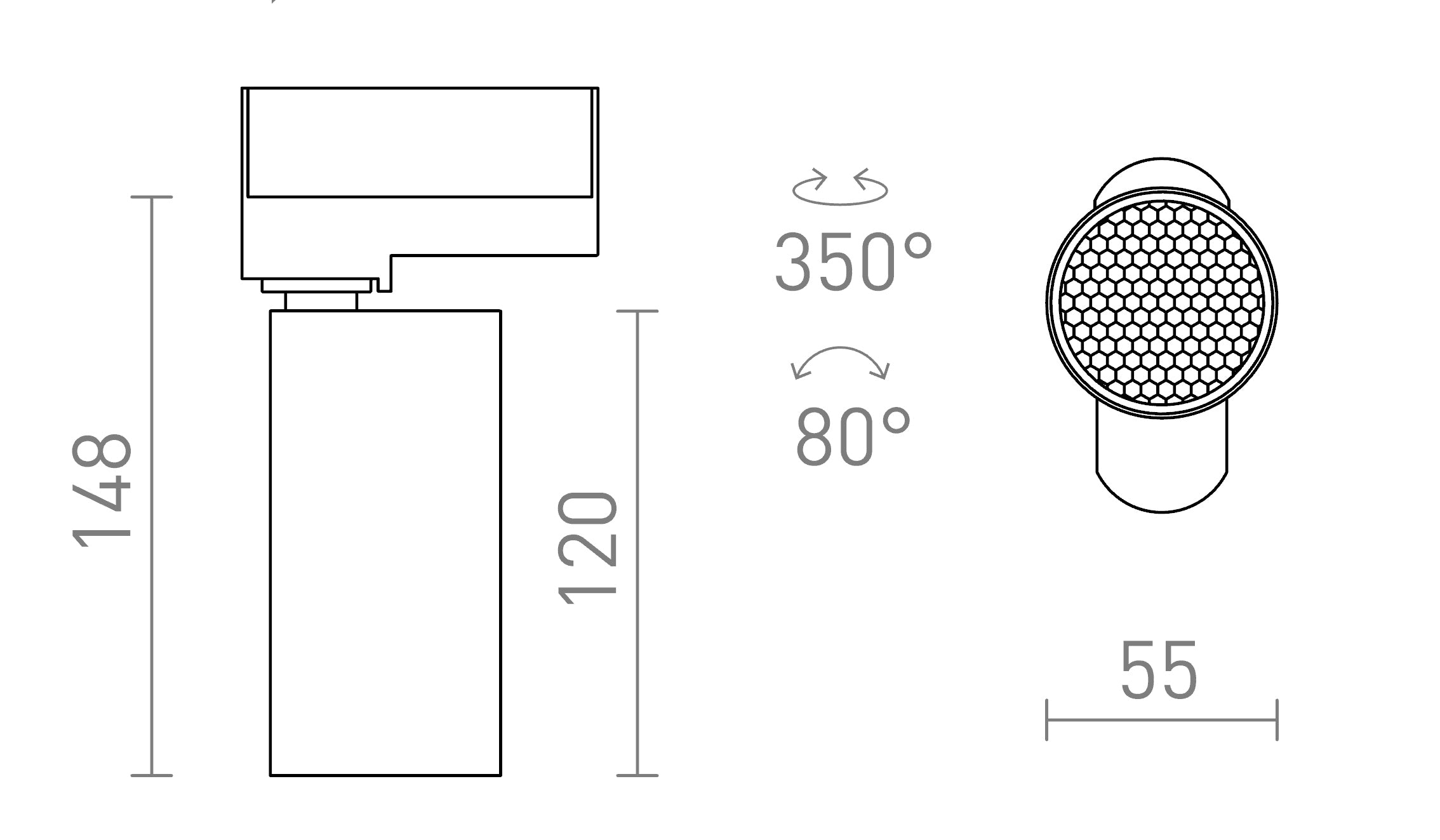 FORZA ΓΙΑ ΡΑΓΑ ΦΩΤΙΣΜΟΥ ΤΡΙΩΝ ΚΥΚΛΩΜΑΤΩΝ - Product sketch