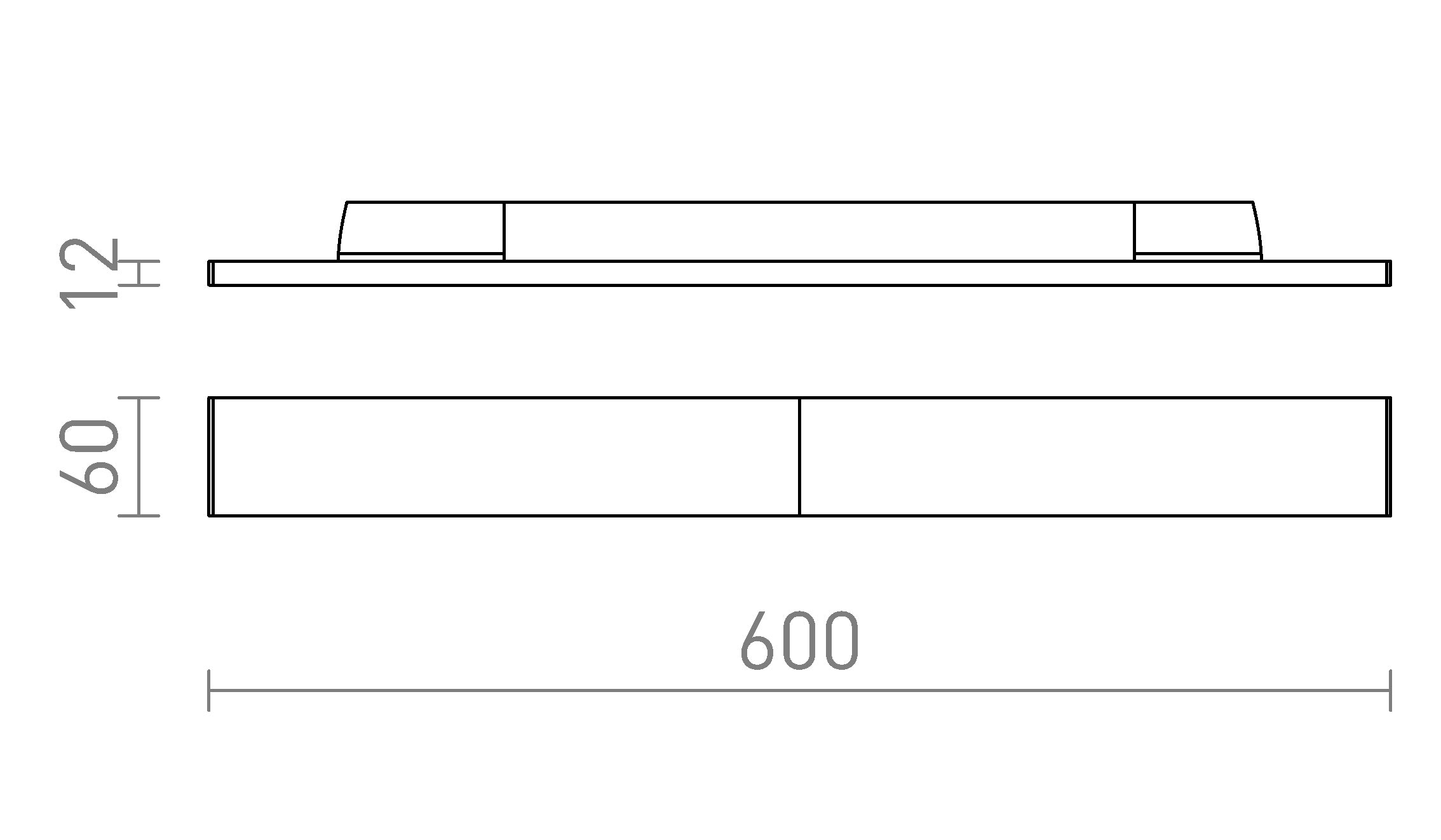 FLATLINE 60 ΓΙΑ ΣΙΔΗΡΟΤΡΟΧΙΆ ΤΡΙΏΝ ΚΎΚΛΩΝ - Product sketch