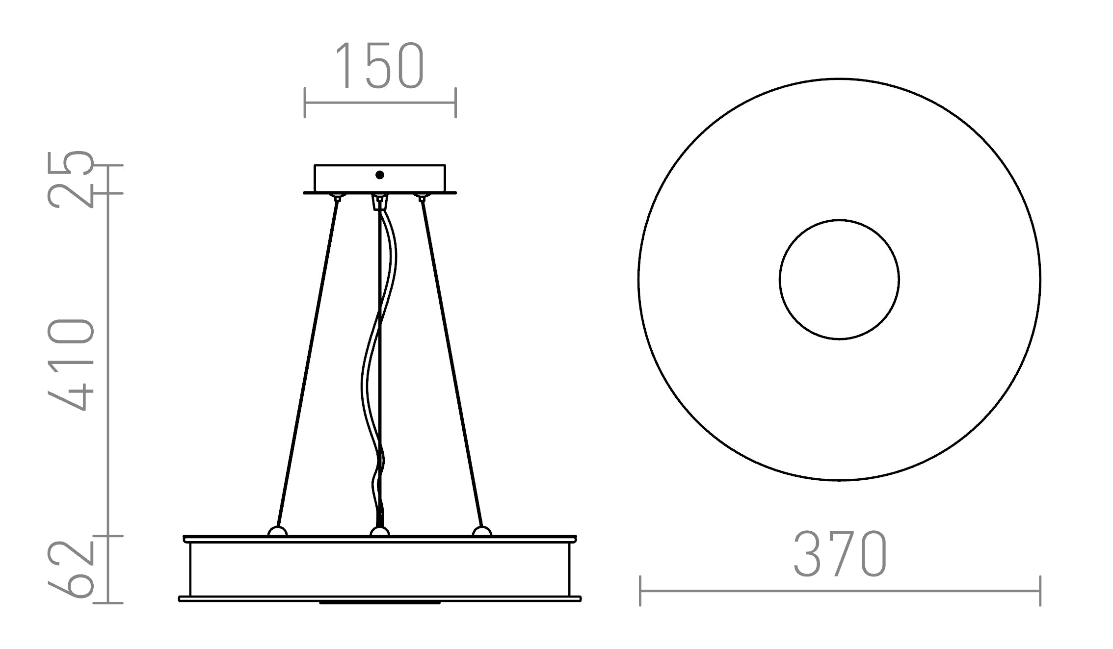 ASTERI LED ΚΡΕΜΑΣΤΟ - Product sketch