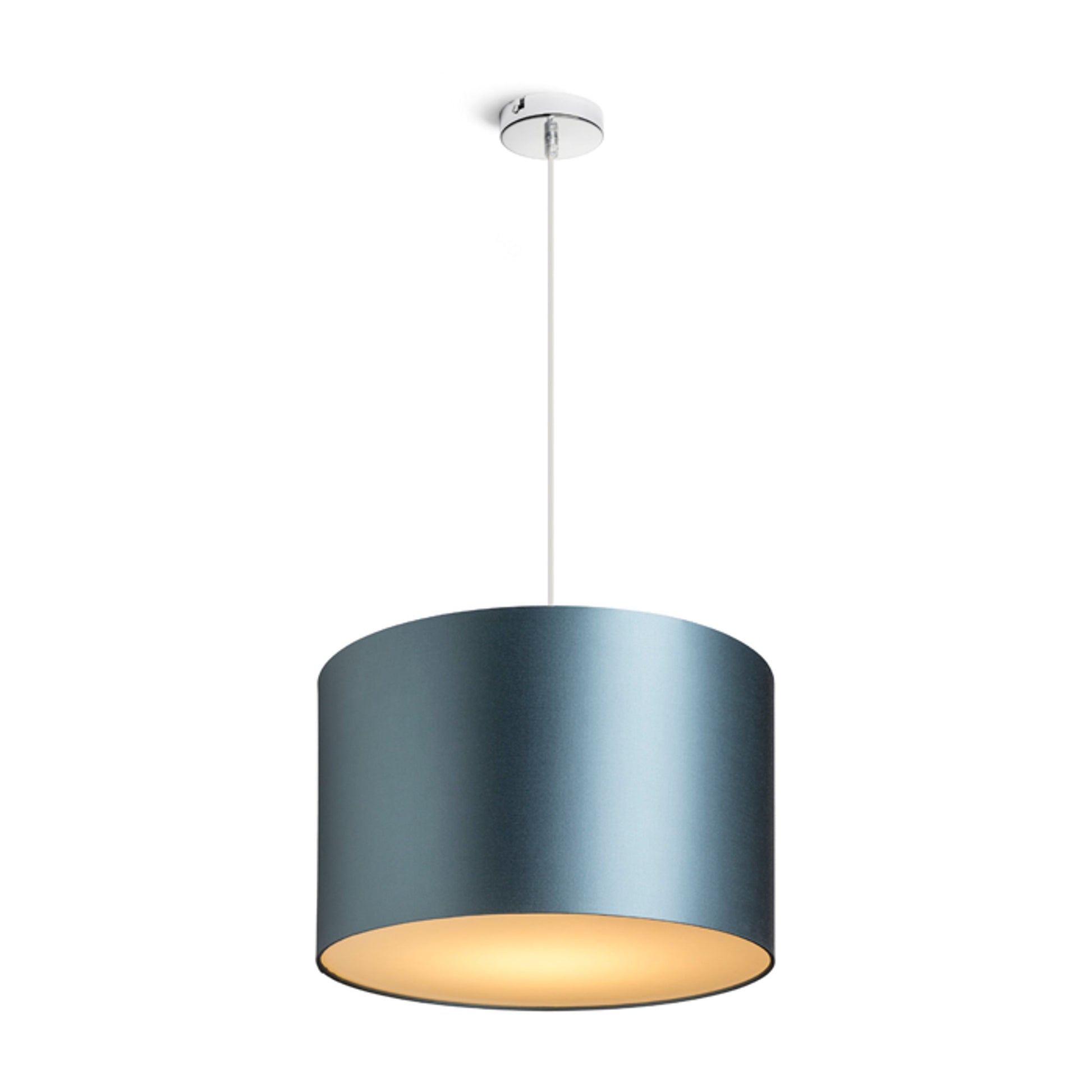 RENDL shades, shade bases, pendent sets RON 40/25 shade  Monaco petrol blue/silver PVC  max. 23W R11576 2