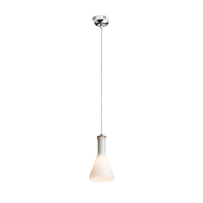 RENDL pendant lamp PULIRE CON pendant  opal-colored glass/wood/chrome 230V LED E14 6W R12663 2