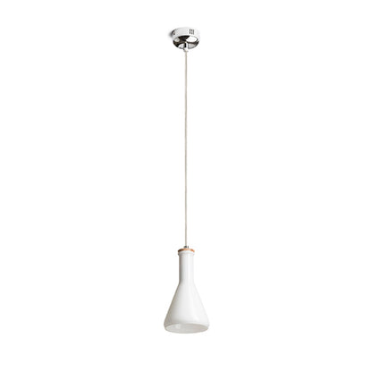 RENDL pendant lamp PULIRE CON pendant  opal-colored glass/wood/chrome 230V LED E14 6W R12663 6