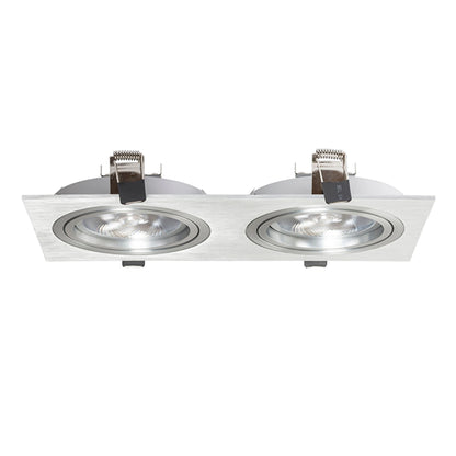 RENDL recessed light PASADENA G53 SQ II   brushed aluminum 230V LED G53 2x15W R12704 3