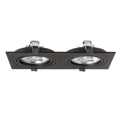RENDL recessed light PASADENA G53 SQ II  black  230V LED G53 2x15W R12705 4