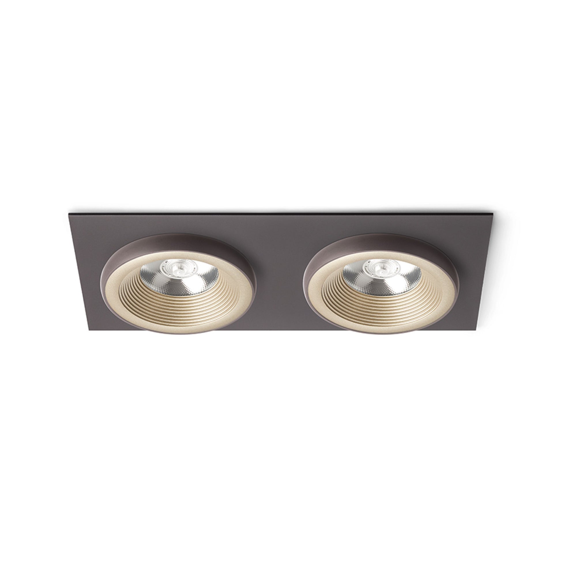 RENDL recessed light SHARM SQ II recessed pearl gold/brown 230V LED 2x10W 24° 3000K R13256 1