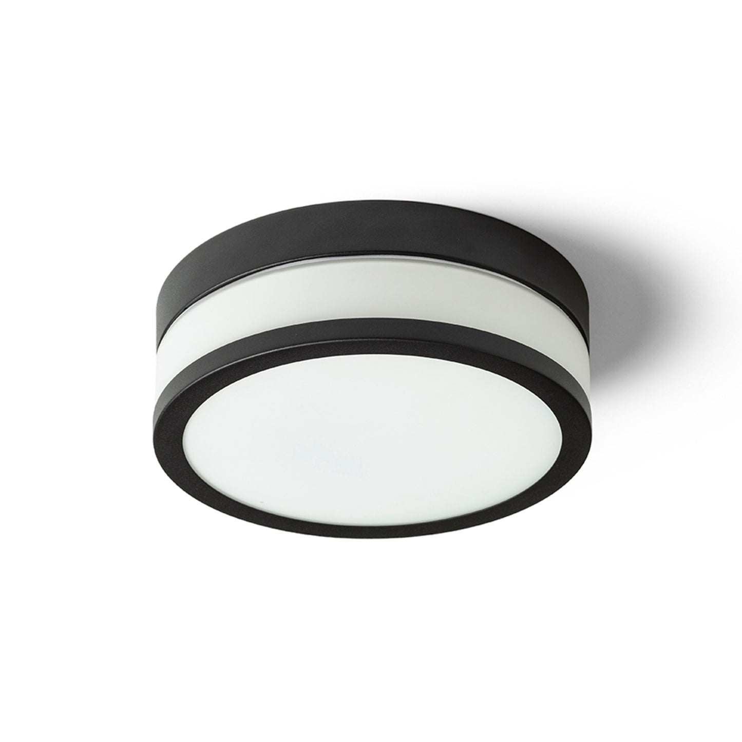 RENDL surface mounted lamp CIRA LED 23 ceiling  opal-colored glass/black 230V LED 12W IP44  3000K R13680 2