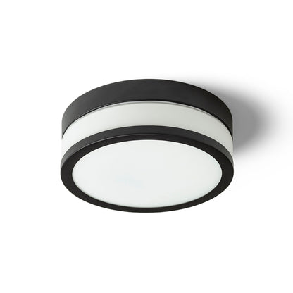 RENDL surface mounted lamp CIRA LED 23 ceiling  opal-colored glass/black 230V LED 12W IP44  3000K R13680 2