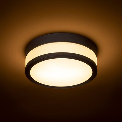 RENDL surface mounted lamp CIRA LED 23 ceiling  opal-colored glass/black 230V LED 12W IP44  3000K R13680 3