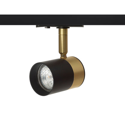 RENDL 1-circuit track system LALA for 1-circuit tracks black brass 230V LED GU10 9W R13767 6