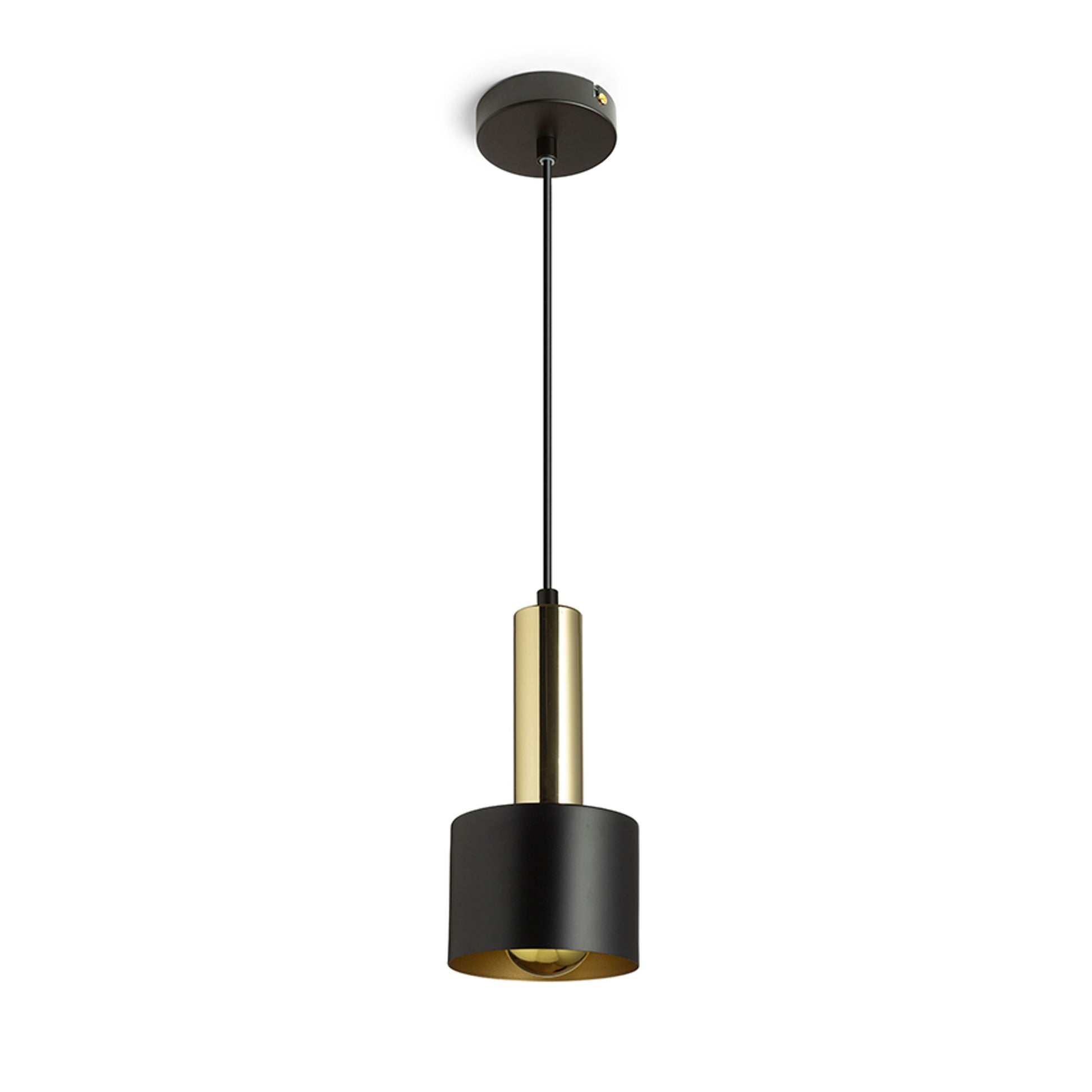 RENDL pendant lamp GIULIA 12 pendant black/gold brown brass 230V LED E27 11W R13909 5