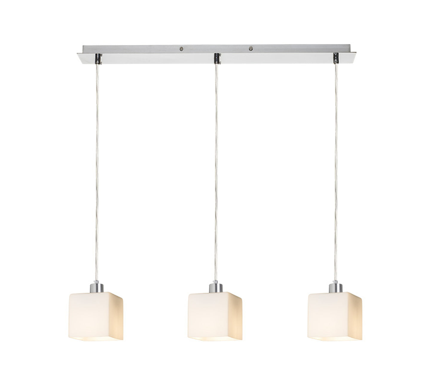 RENDL pendant lamp DADOS III 60 pendant  opal-colored glass/chrome 230V LED E27 3x11W R14020 2