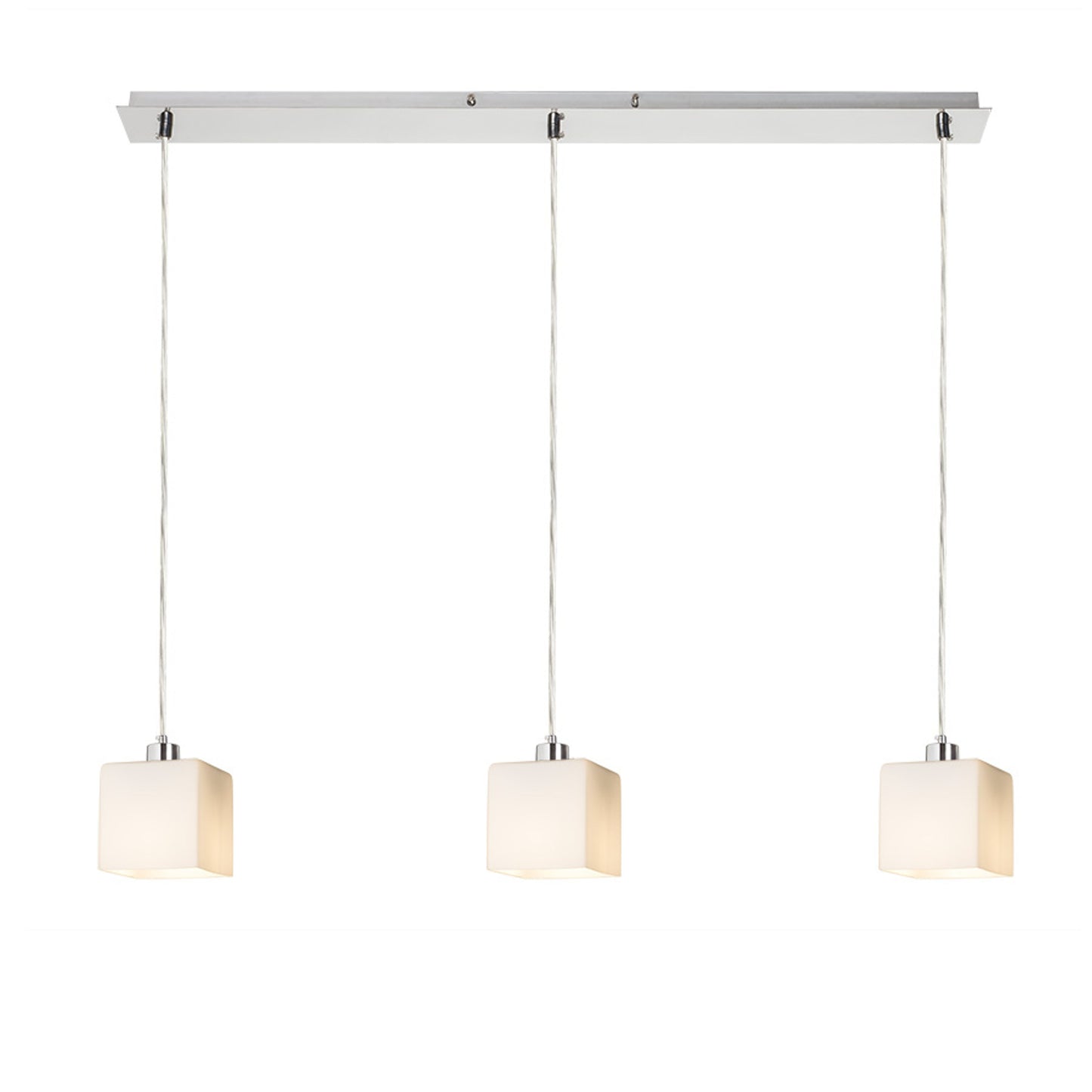 RENDL pendant lamp DADOS III 80 pendant  opal-colored glass/matt nickel 230V LED E27 3x11W R14021 2