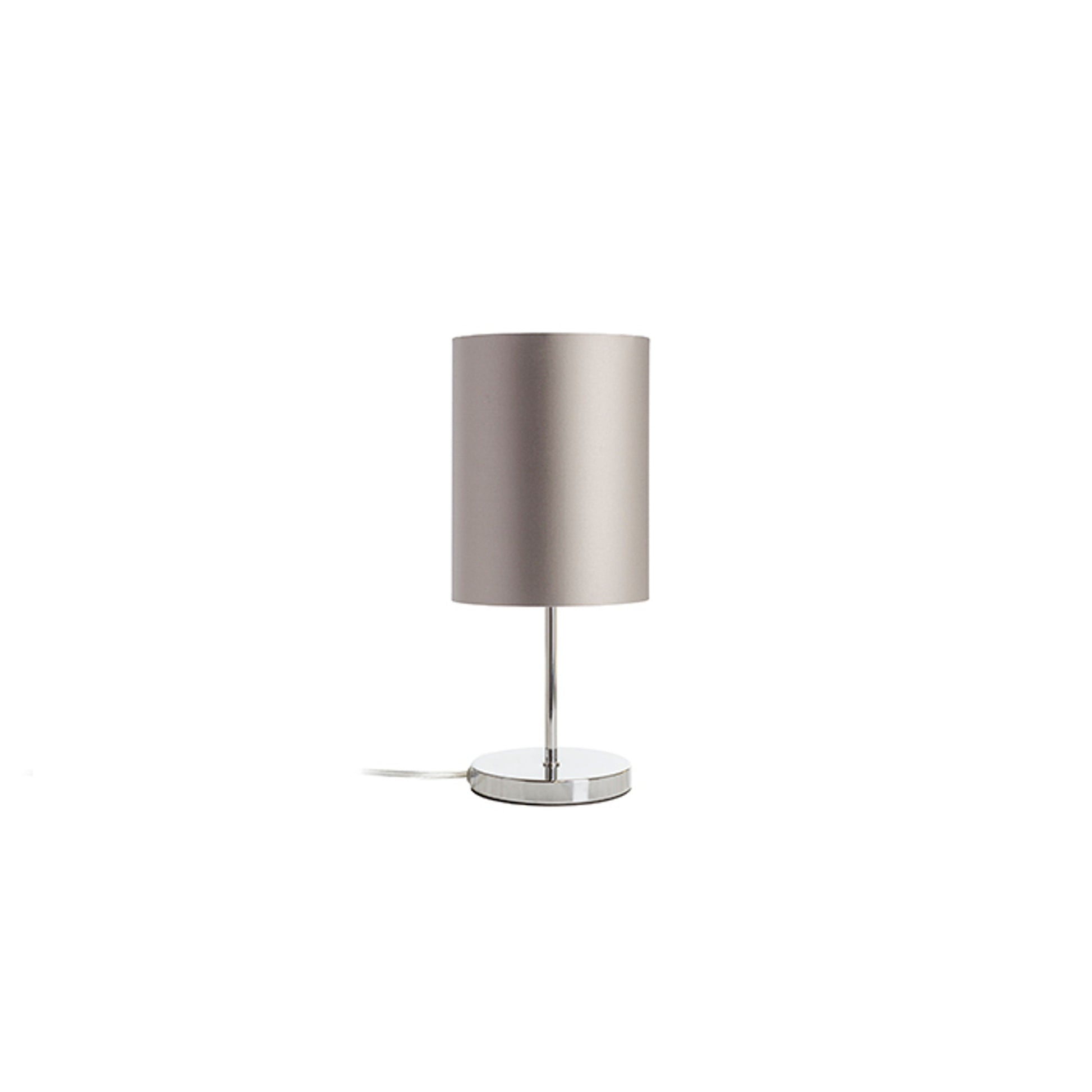 RENDL table lamp NYC/RON 15/20 table  Monaco dove gray/silver PVC/chrome 230V LED E27 15W R14057 1