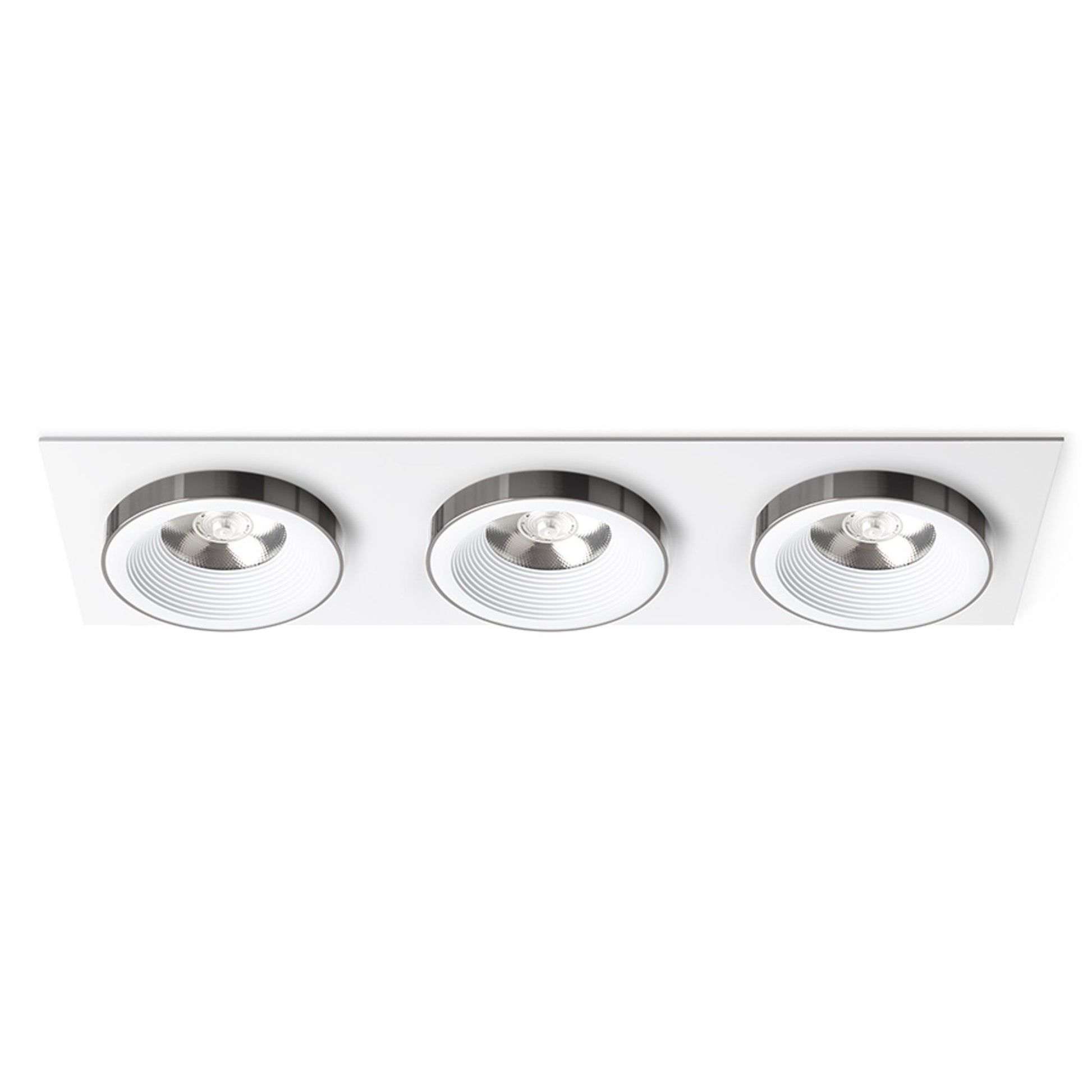 RENDL recessed light SHARM SQ III recessed white black chrome 230V LED 3x10W 24° 3000K R14587 1